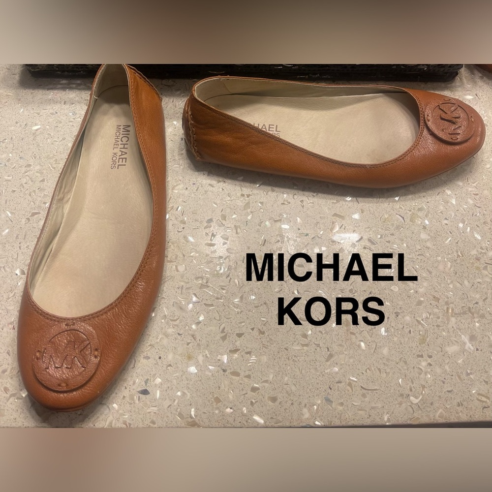 Michael Kors Tan Leather Loafers 8